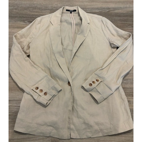 Quince Jackets & Blazers - Quince 100% European Linen Blazer Driftwood Beige Small S